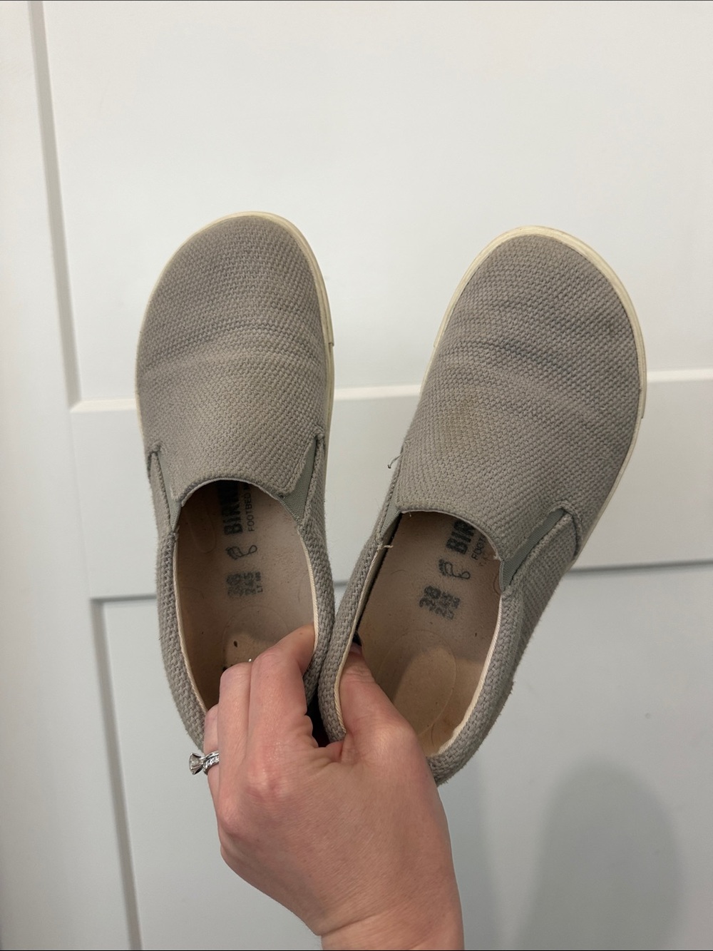 Birkenstock Oswego Size 38 in Grey